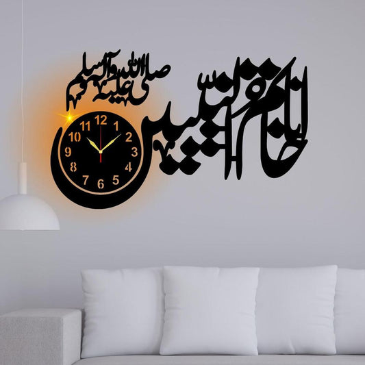 Beautiful analogue Islamic Wall Clock With Light